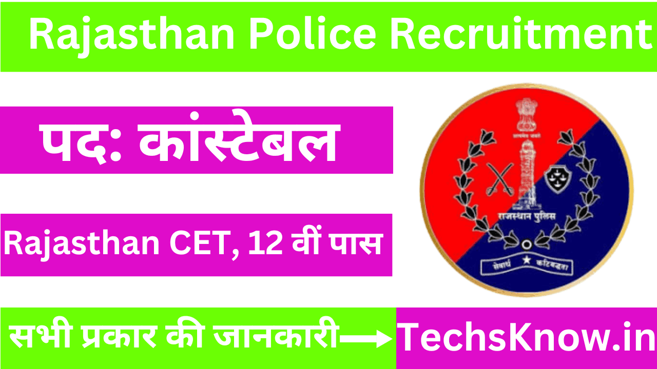 Rajasthan Police Constable Recruitment 2025